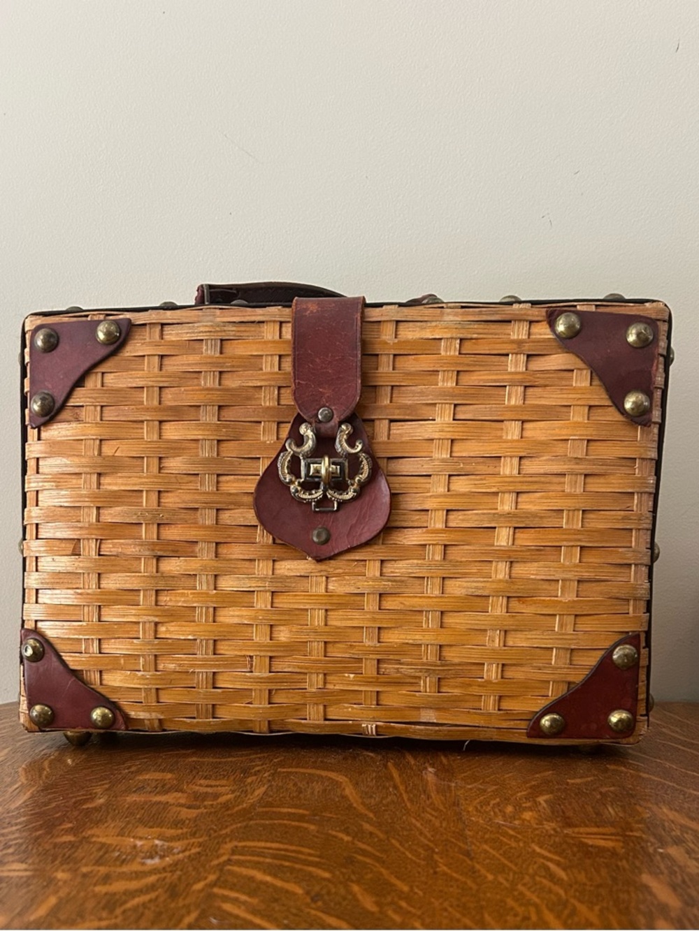 MCM Wicker Hand Bag